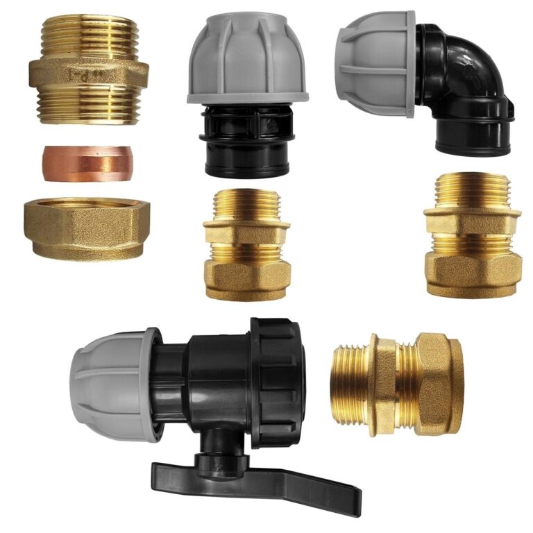 MDPE to Copper Compression Fitting WRAS Grey