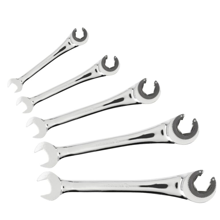 Semi-Open Ratchet Flare Nut Spanner CrV Metric