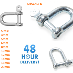 Galvanised Steel Bow Shackle Dee D Link