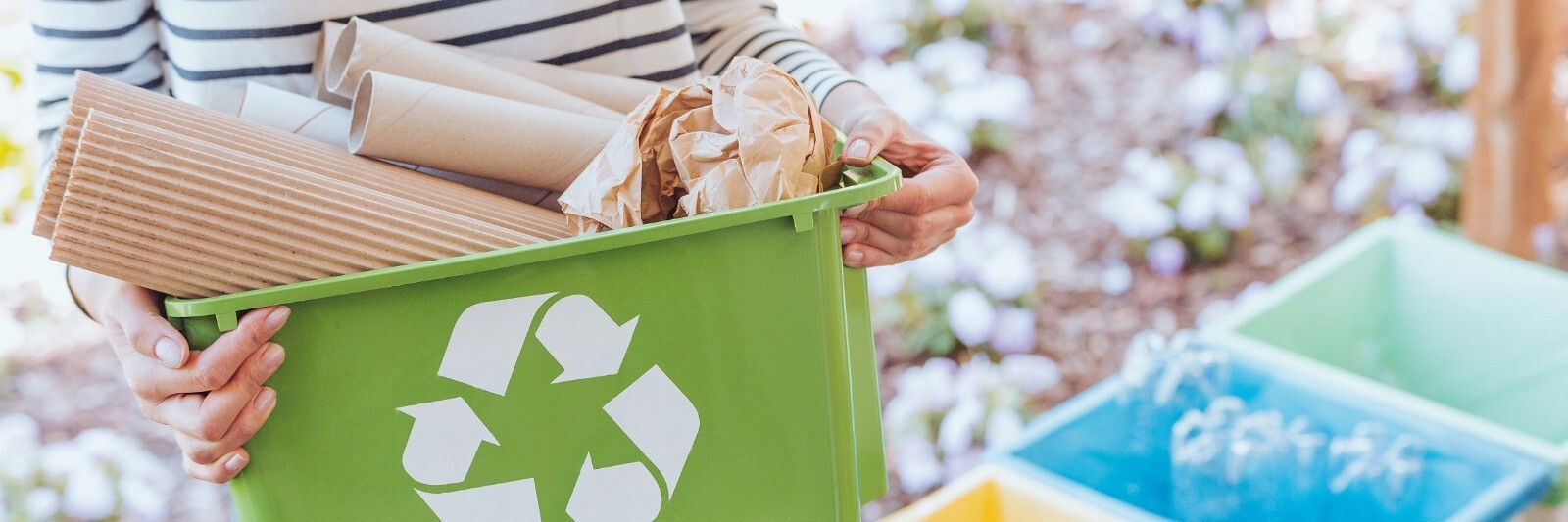 Stackable Recycling Bin Set with Carbon Filter Lid - Image 3