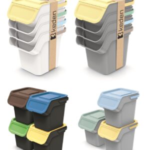 Recycling Bin Stackable Set with Carbon Filter