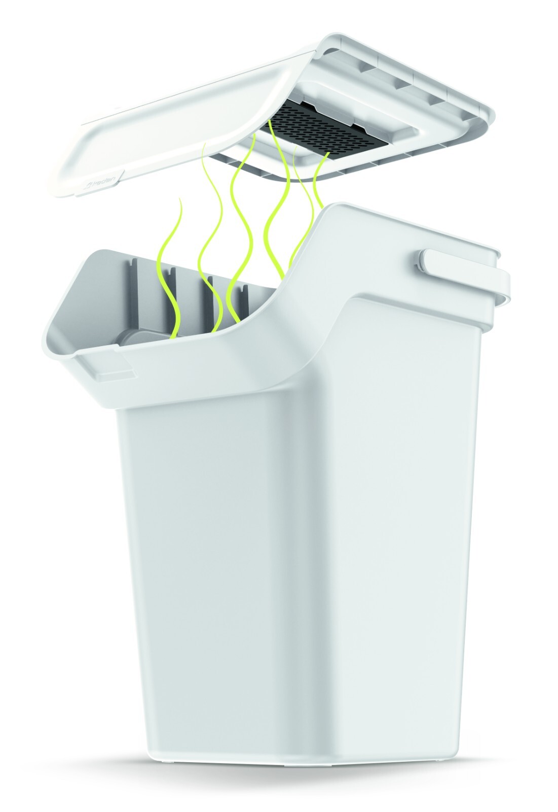 Stackable Recycling Bin Set with Carbon Filter Lid - Image 5