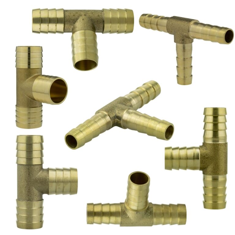 Brass Hose Joiner Tee 3-Way Barbed