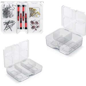 Clear organiser box for crafts & small parts