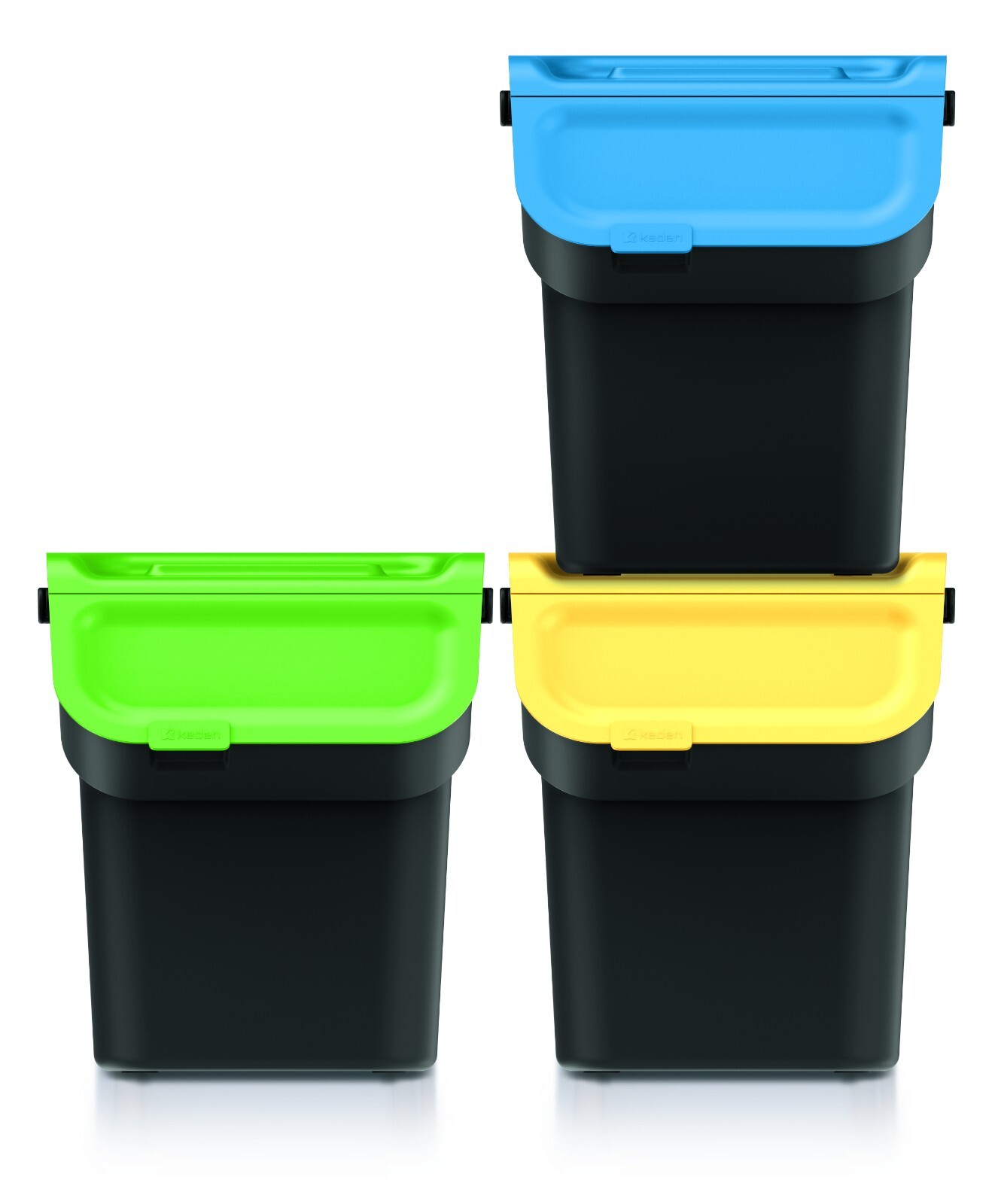 Stackable Recycling Bin Set with Carbon Filter Lid - Image 11