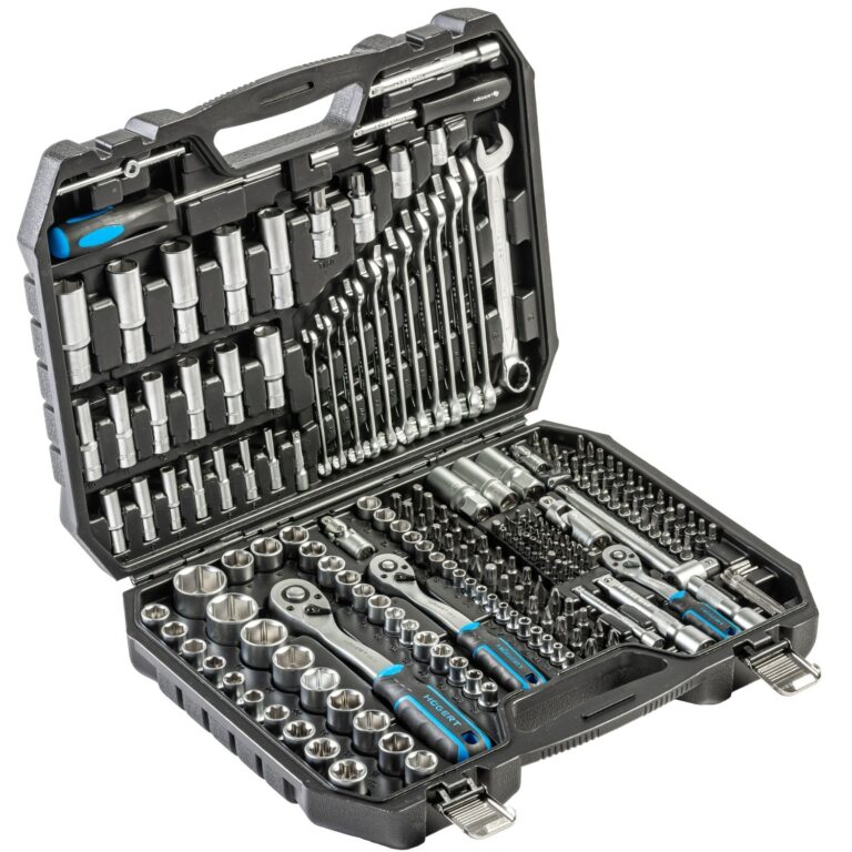 Socket Set 1/4 3/8 & 1/2in Drive Ratchet CrV 222pc