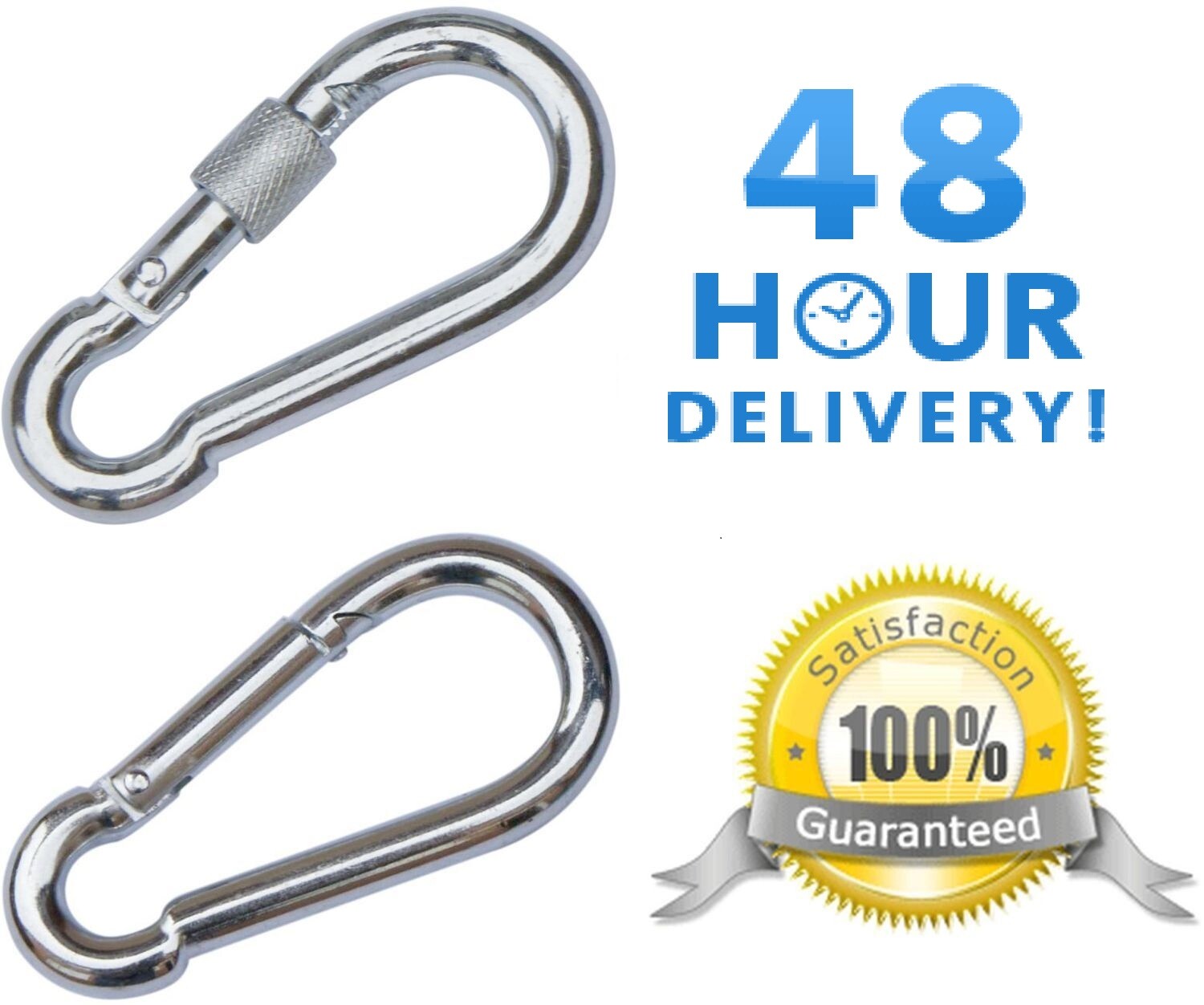 Galvanised Steel Carabiner Clip