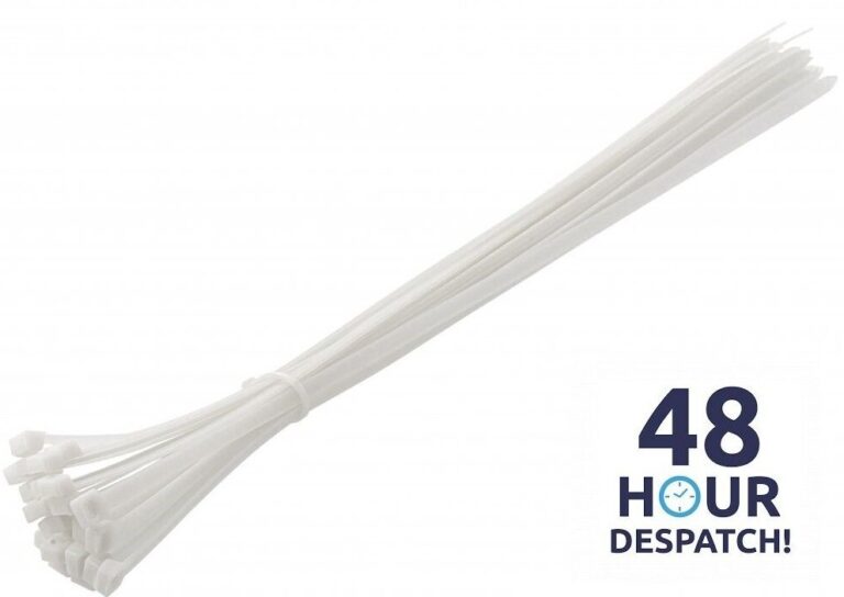 White Cable Ties Nylon UV Resistant Self-Locking