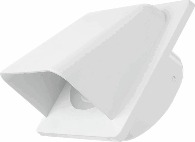 External Hooded Vent Cover Gravity Flap 100mm White