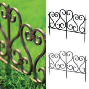 Garden Lawn Edging Picket Fence Panel Set 2.45m
