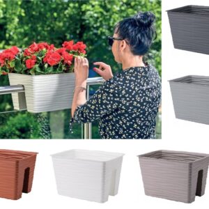 Hanging Railing Planter Balcony Fence Plant Pot