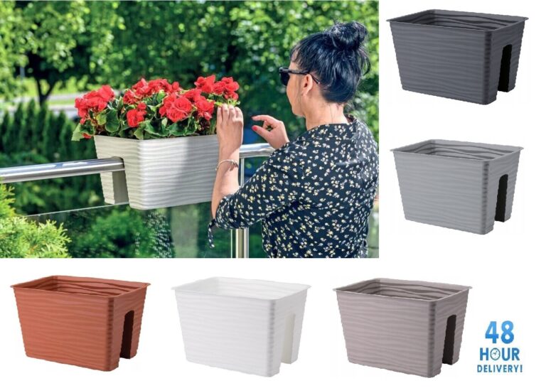 Hanging Railing Planter for Balcony and Fence