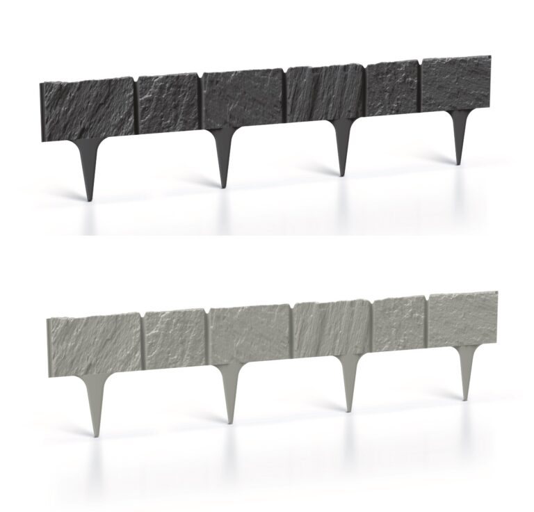 Clip-Together Lawn Edging with Ground Pegs