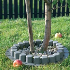 Palisade Lawn Edging Border with Mower Ramp 4m