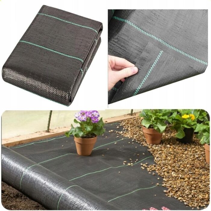 Black Weed Control Membrane Woven Polypropylene