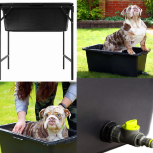 Dog Wash Bath 90L with Stand and Shower Kit