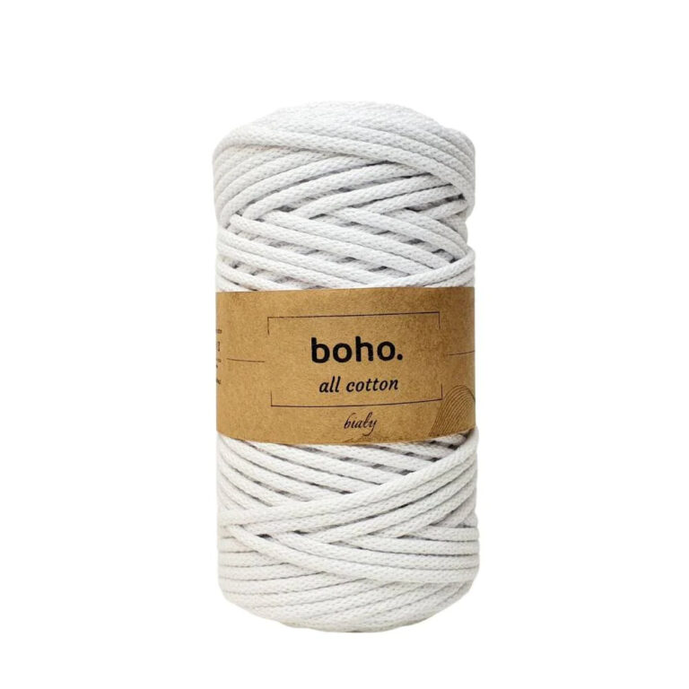 Twisted Cotton Macrame Cord 3-Ply White