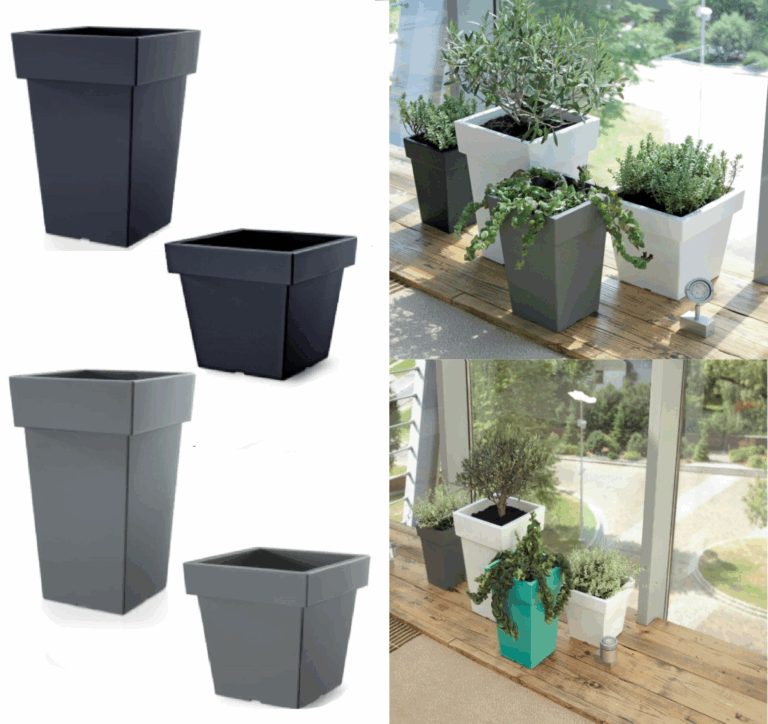 Square Planter Stone-Effect