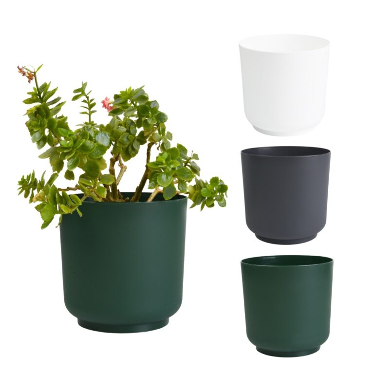 Round Plant Pot Cover Plastic Matt