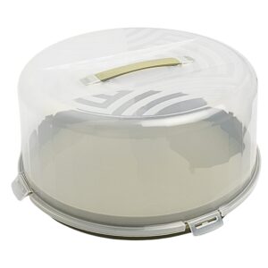 Round Cake Carrier Box with Handle and Clip Lid
