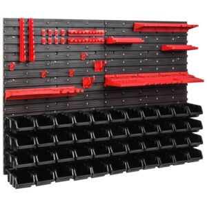 Tool Pegboard Wall Storage with Bins 1152 x 780mm