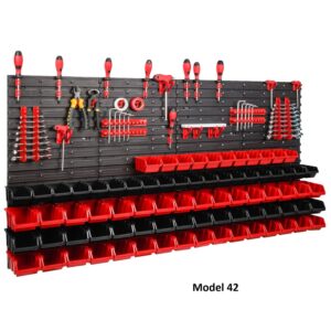 Tool Pegboard Wall Storage Kit with Bins