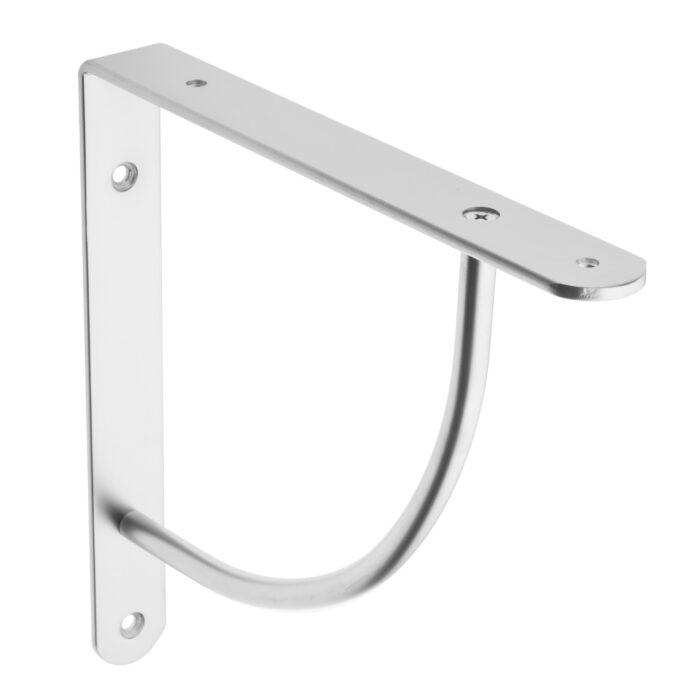Shelf Support Brackets Aluminium Silver 22cm Pack of 2