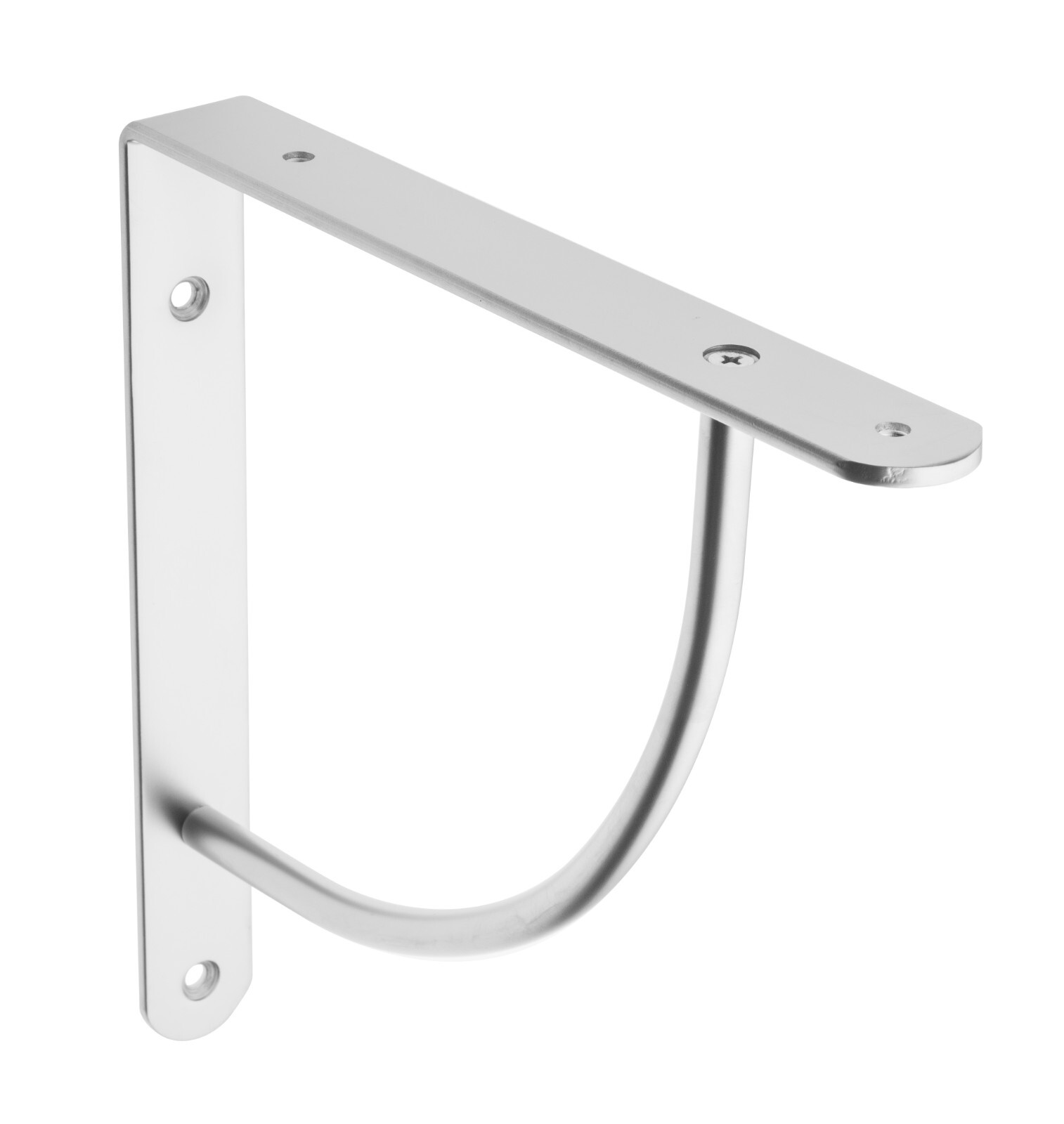 Shelf Support Brackets Aluminium Silver 22cm Pack of 2