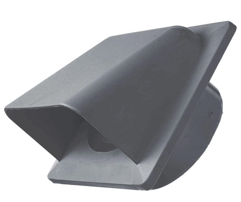 External Hooded Vent Cover Gravity Flap 100mm Grey