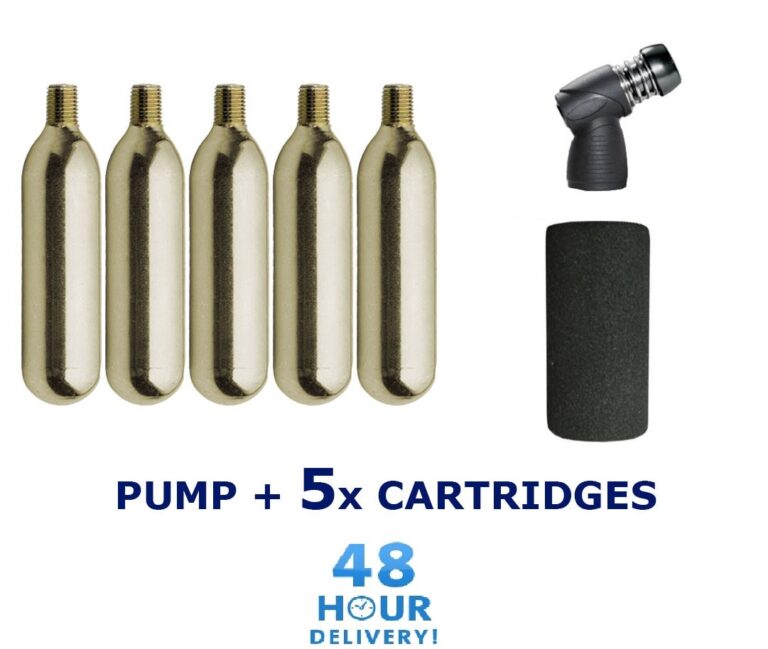 CO2 Tyre Inflator 16g Threaded Presta and Schrader 5 Pack