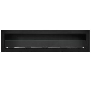 Bioethanol Wall Fireplace 160cm Matt Black