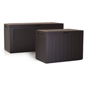 Garden Storage Box Waterproof Lidded Plastic