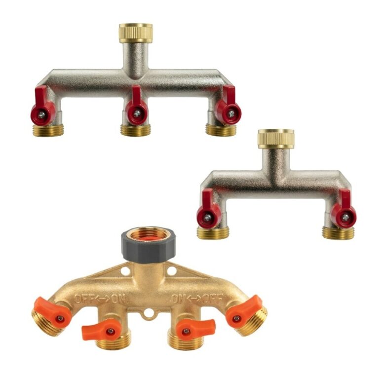 Tap Splitter Brass 3/4in BSP with Shut-Off Valves