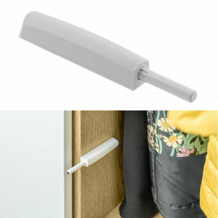 Push-to-Open Cabinet Door Catch with Rubber Tip