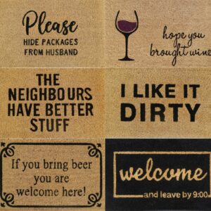 Coir Door Mat Funny Non-Slip Rubber Backed