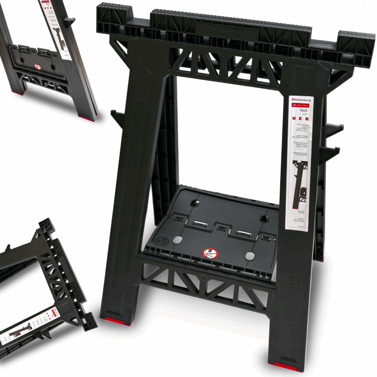 Folding Sawhorse Trestle Stands Tool Shelf 350kg Pack of 2