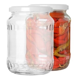 Glass Preserving Jars 1.7L with Twist-Off Lids