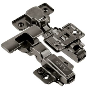 Soft Close Half Overlay Cabinet Hinges 35mm Black