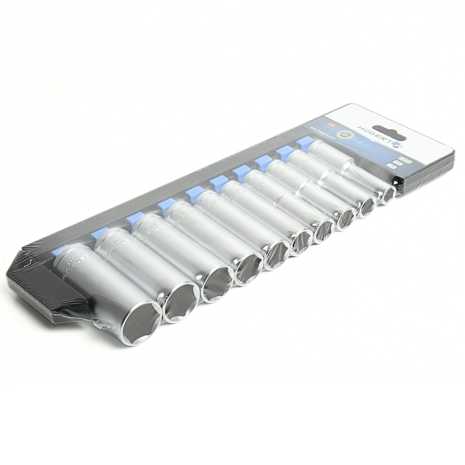 Socket Set 1/2in Drive Deep Hex CrV 10pc - Image 4