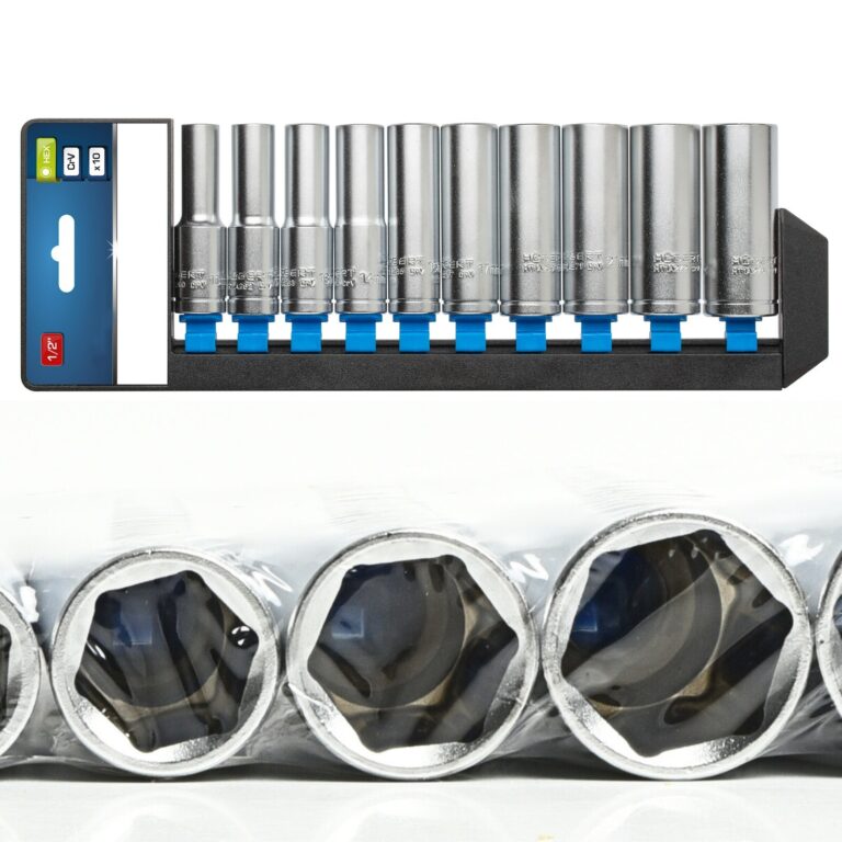 Socket Set 1/2in Drive Deep Hex CrV 10pc