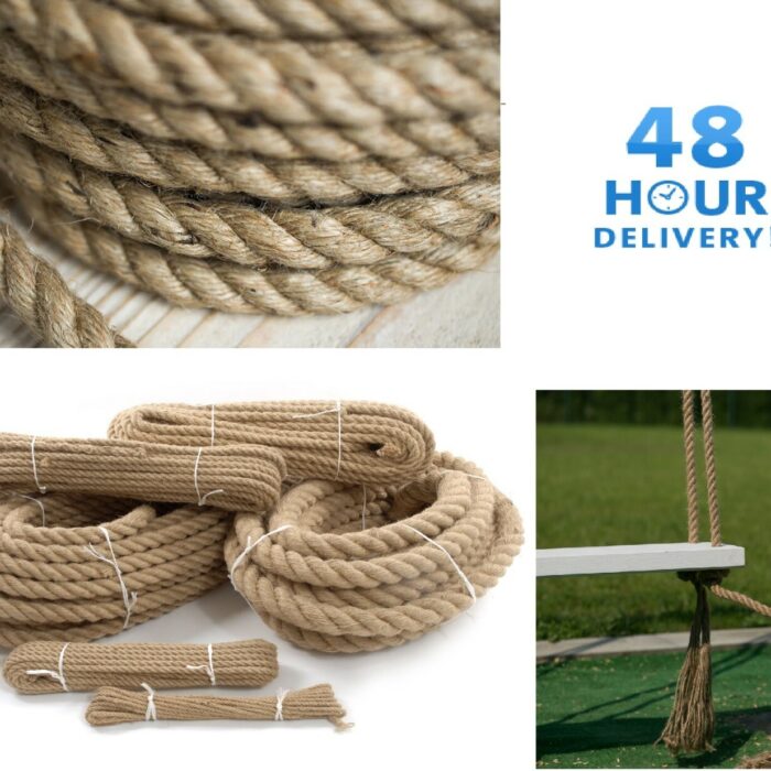 Natural Twisted Jute Rope Untreated Cut to Length
