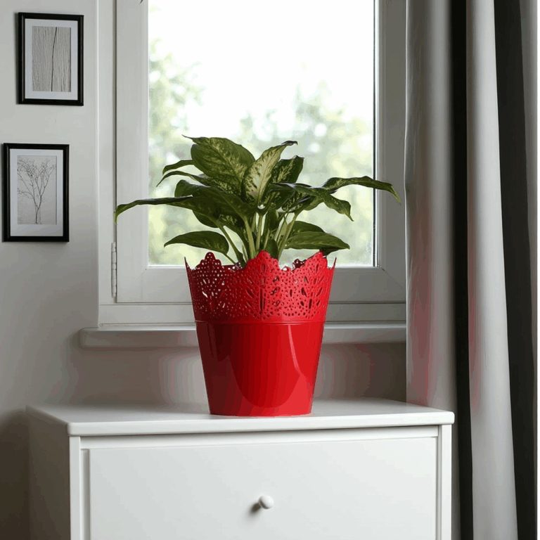 Round Planter Cover Lace-Effect Gloss