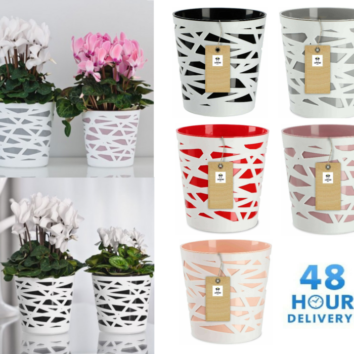 Daizy Crystal-Effect Round Plant Pot