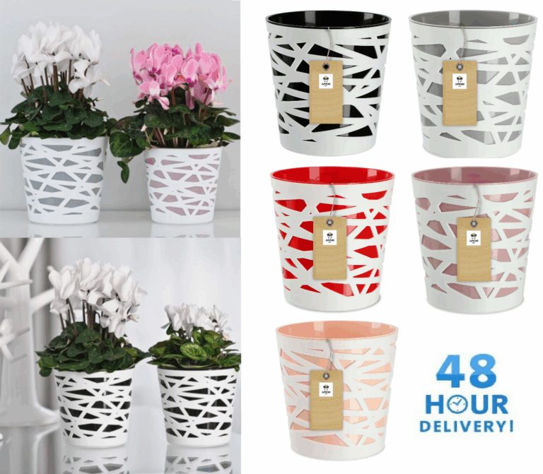 Daizy Crystal-Effect Round Plant Pot