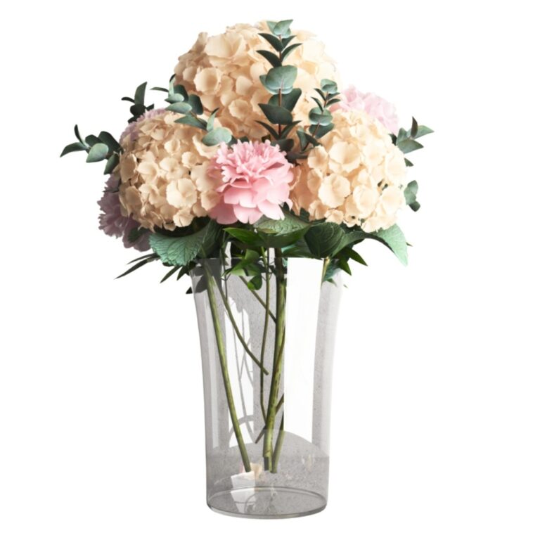 Vase Clear Cylinder Flower 18cm