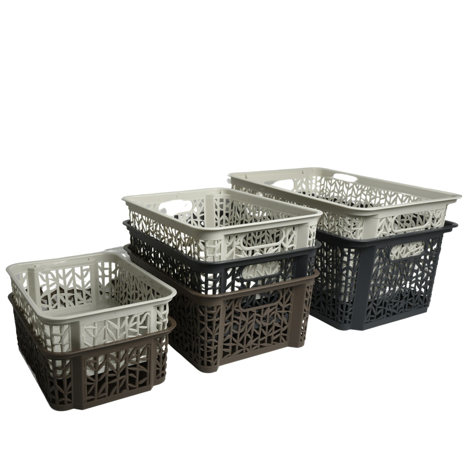 Bamboo-Effect Storage Basket Rectangular - Image 2