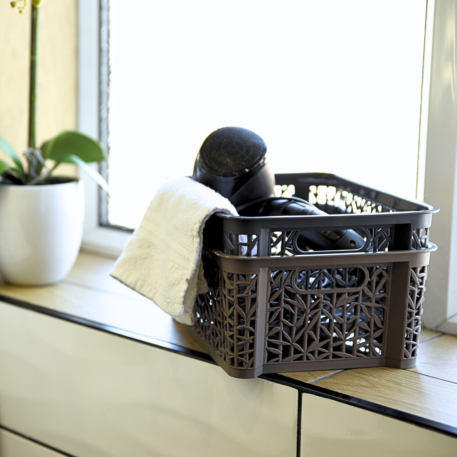 Bamboo-Effect Storage Basket Rectangular - Image 4