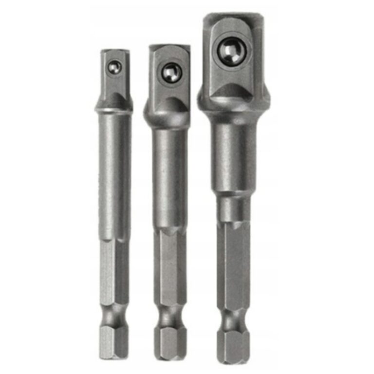 Socket Adapter Set 1/4in Hex CrV 3pc