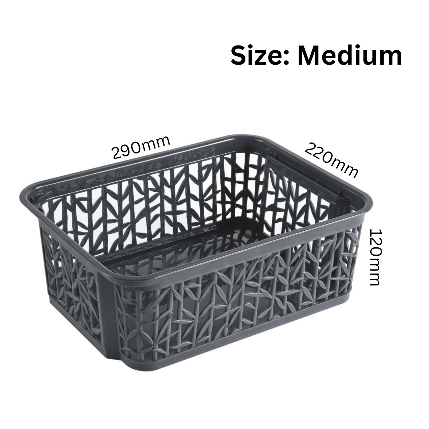 Bamboo-Effect Storage Basket Rectangular - Image 12
