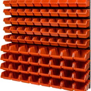 Tool Pegboard Wall Storage with Bins Red